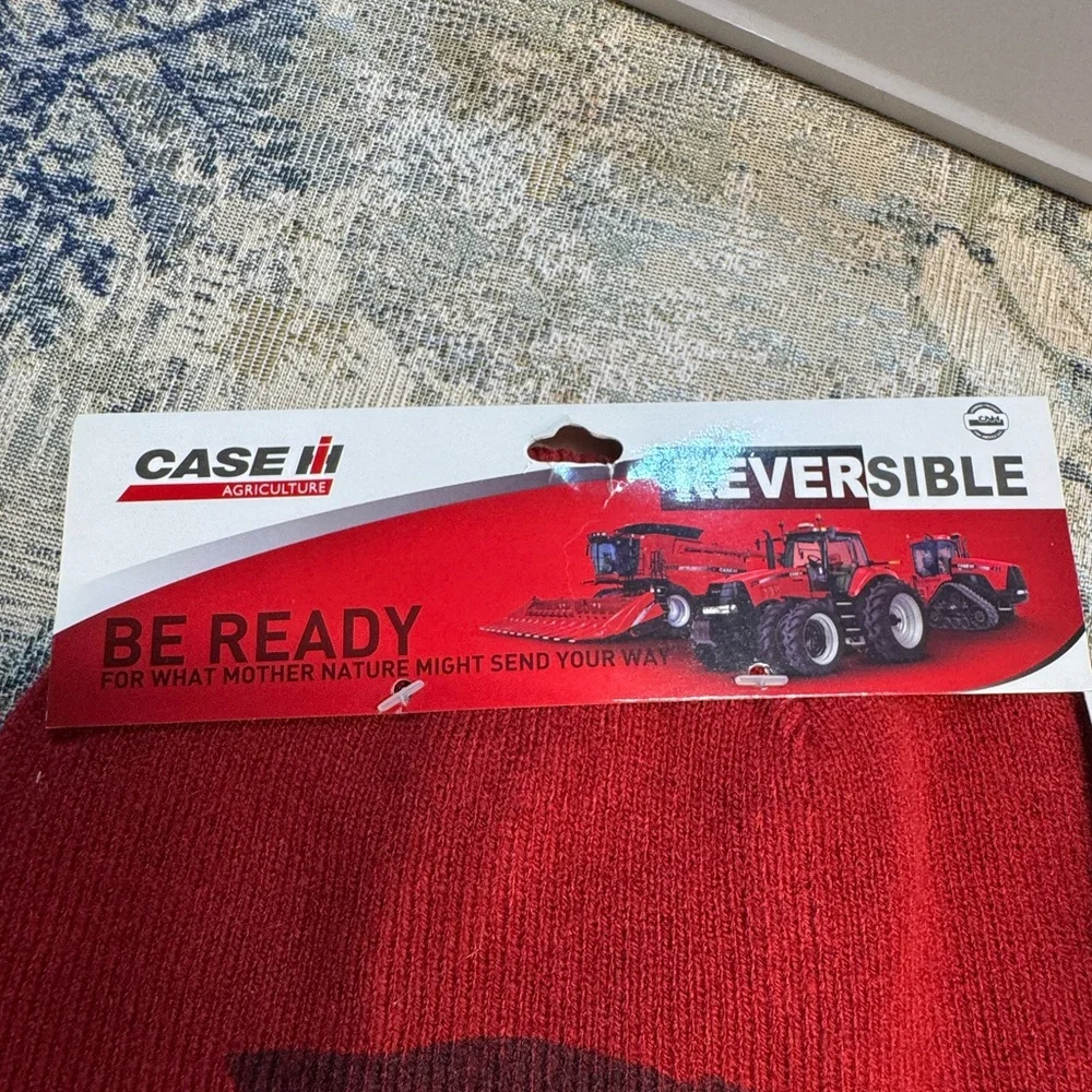Case IH Reversible Beanie Logo Men's Tractor/Combine Print NWT